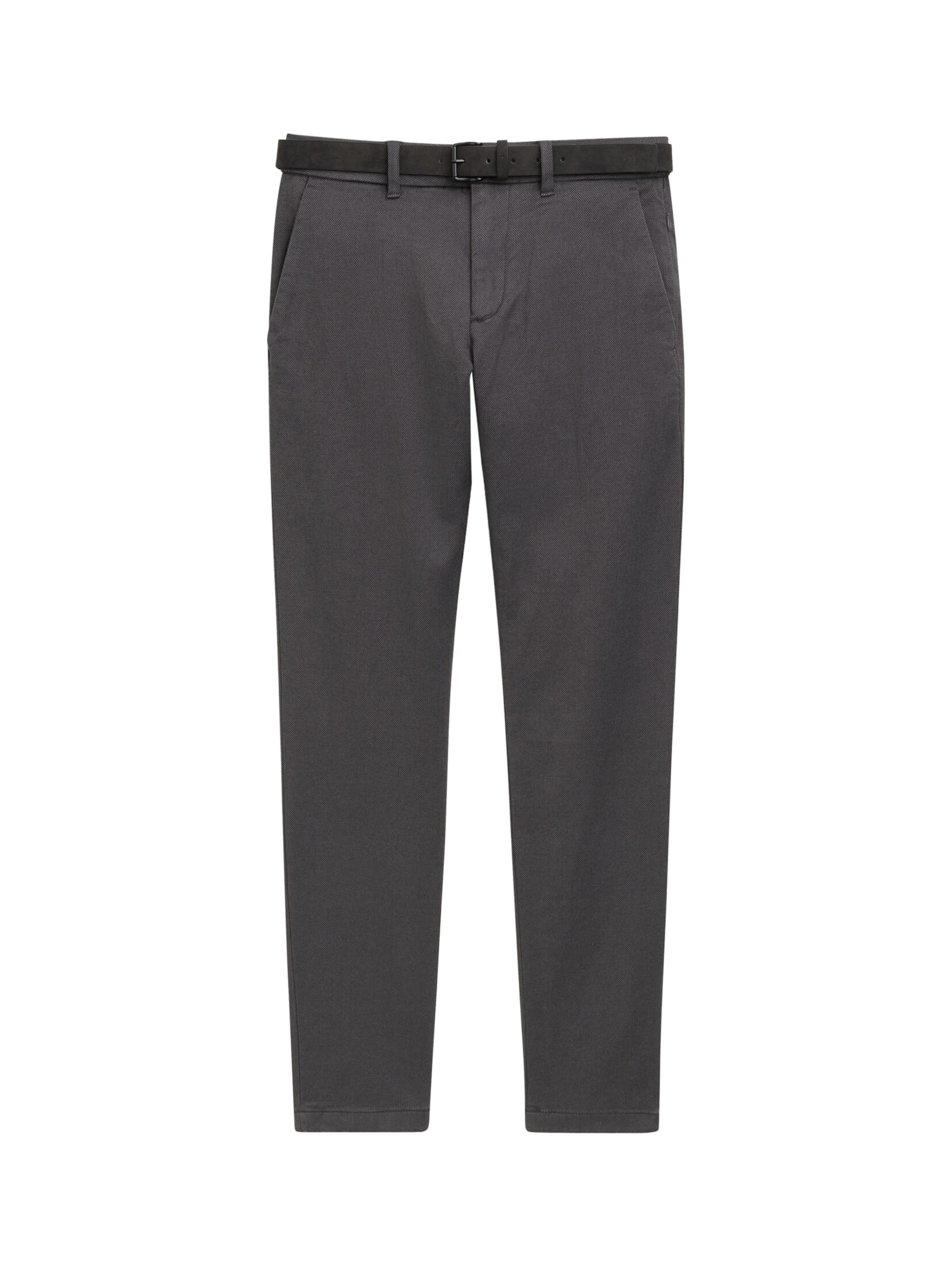 Coupe slim Pantalon chino 'Travis' TOM TAILOR en gris : devant