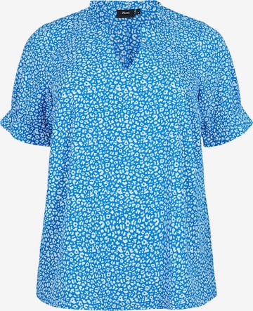 Zizzi - Blusa 'EANNI' em azul: frente