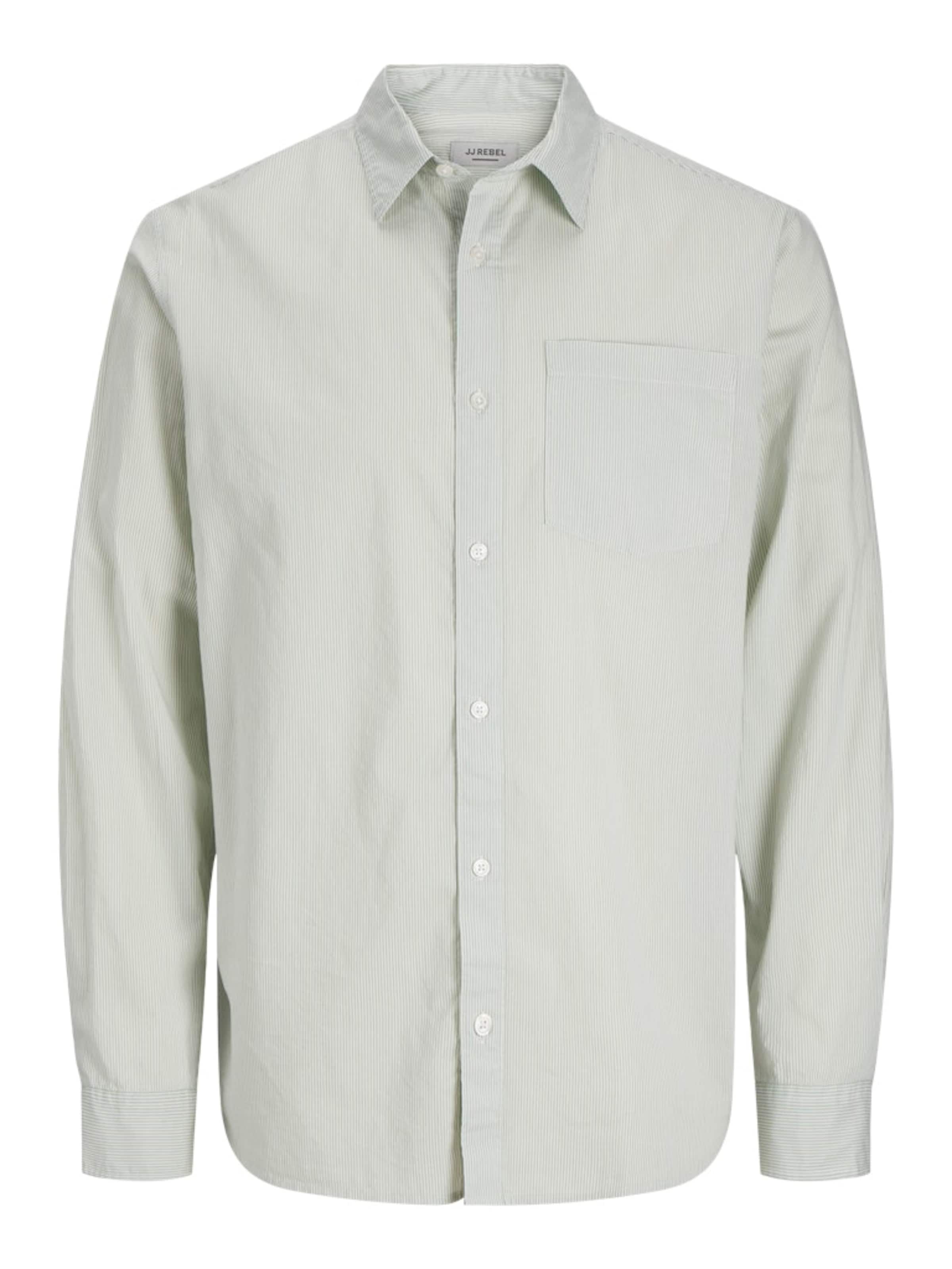 JJ Rebel Regular fit Overhemd 'JREBROW' in Groen: voorkant