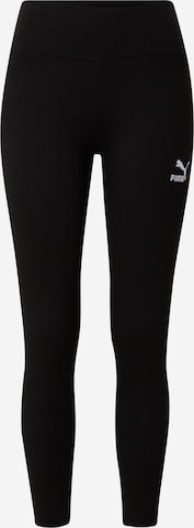 Skinny Pantalon de sport 'Classics' PUMA en noir : devant