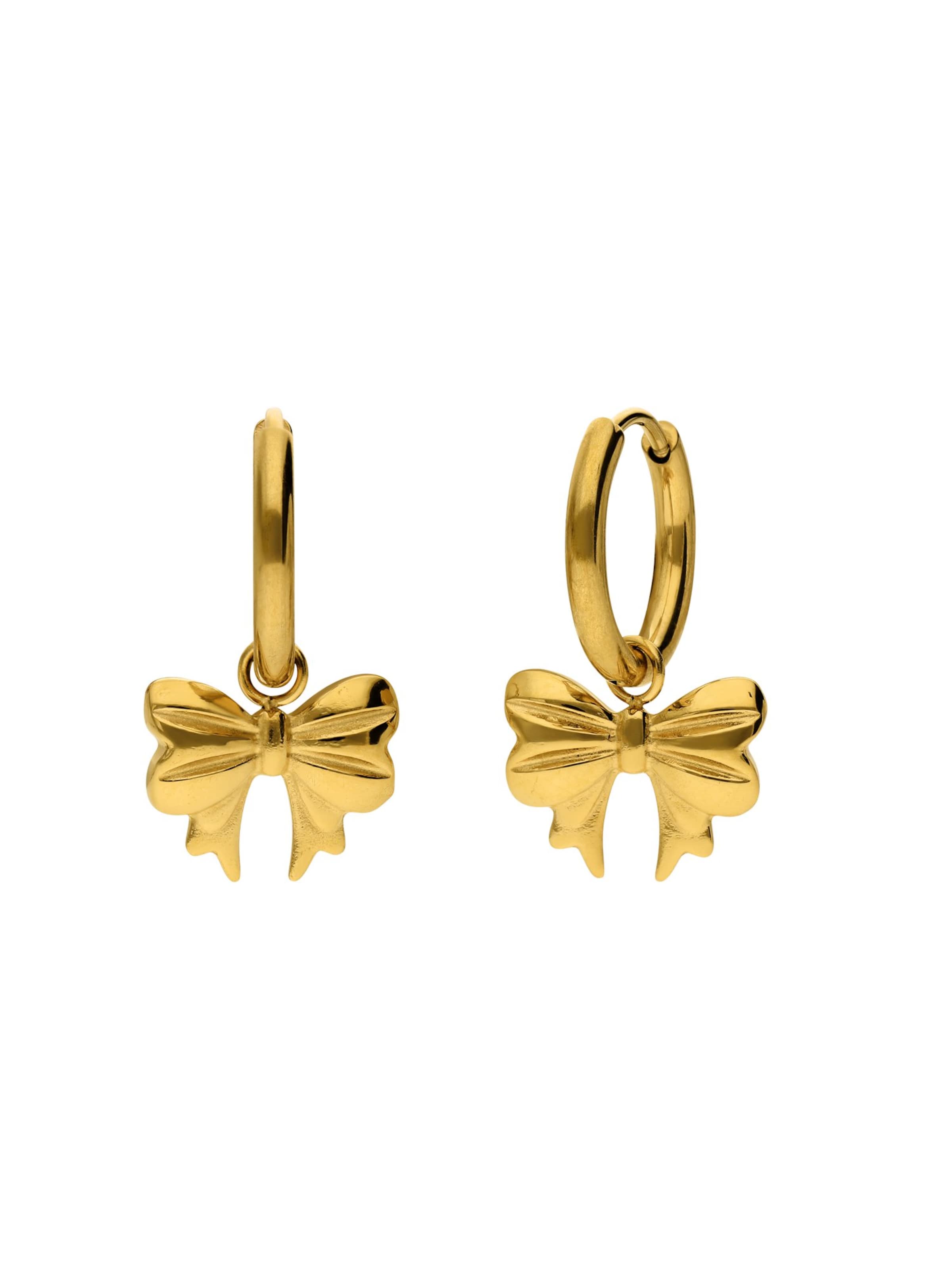 Lucardi Earrings in Gold: front