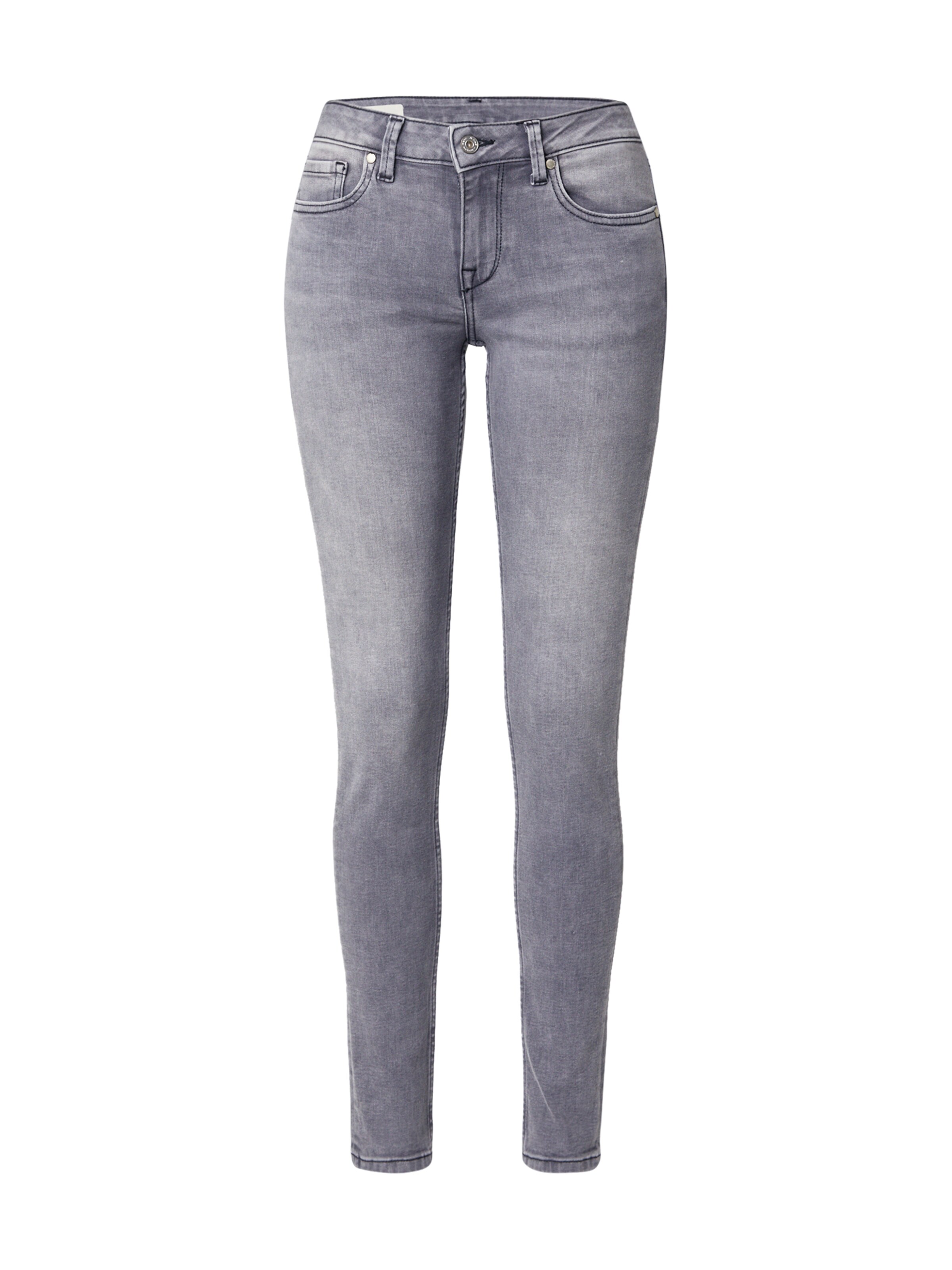 Pepe Jeans - Skinny Vaquero 'PIXIE' en gris: frente