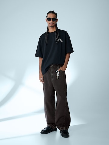 Bershka Baggy Jeans in Schwarz