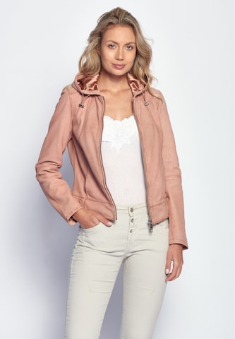 Maze Lederjacke 'Donie' in Pink