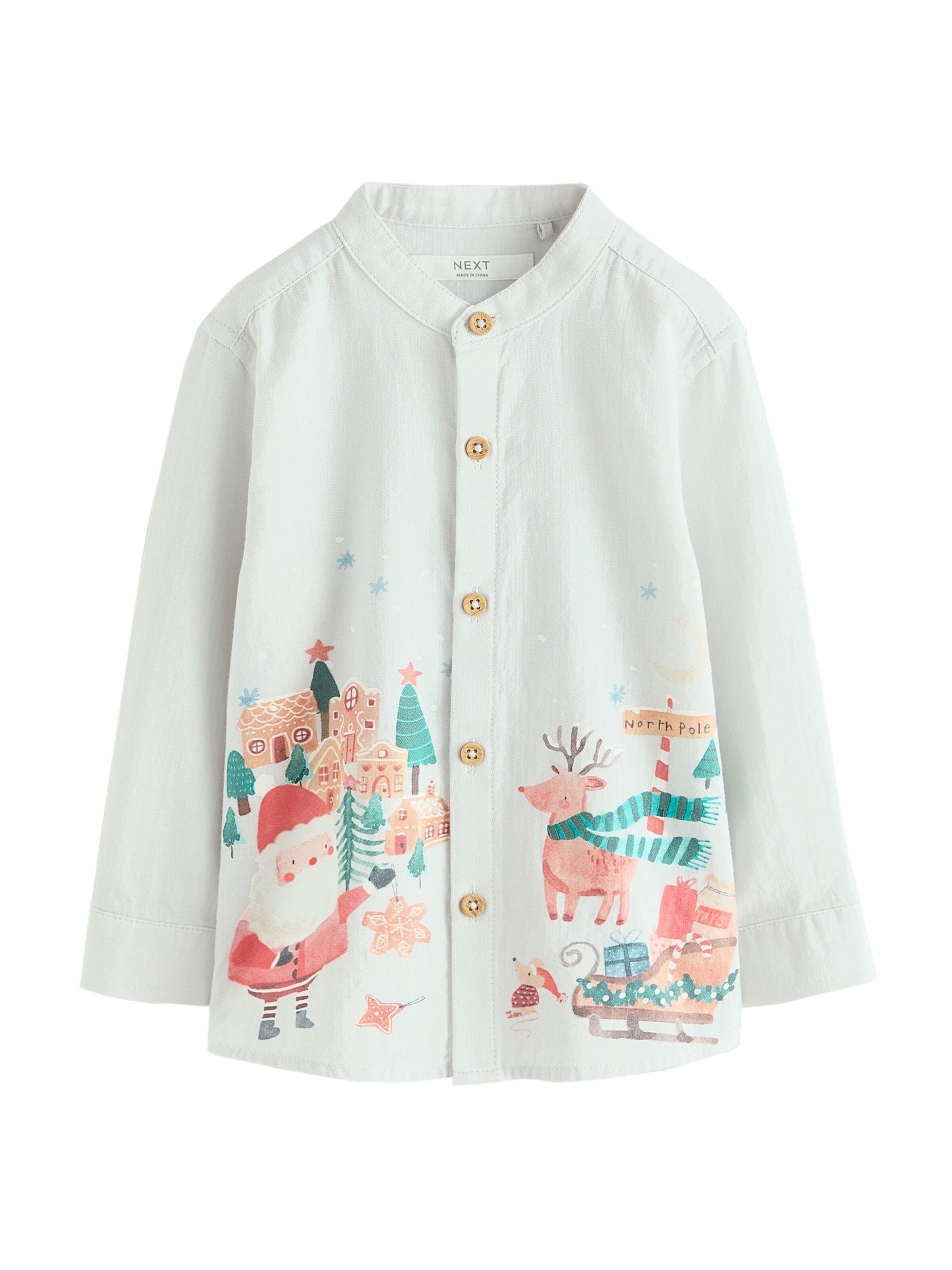 Next Button Up Shirt in 74 in Grey / Apricot / Pink / Red, Item view