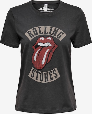 ONLY - Camisa 'Rolling Stones' em preto: frente