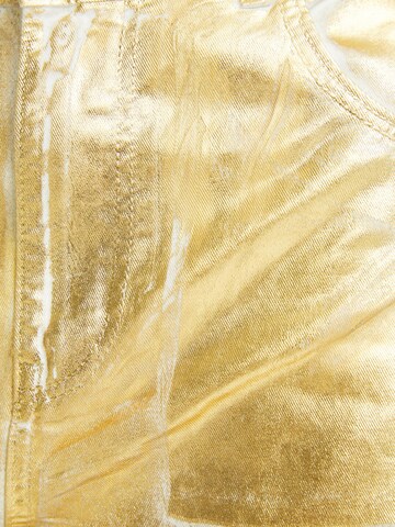 Bershka Wide leg Trousers in Gold