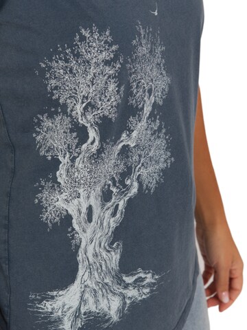 Life-Tree Shirt 'Organic Fairwear  Olive Tree' in Blau