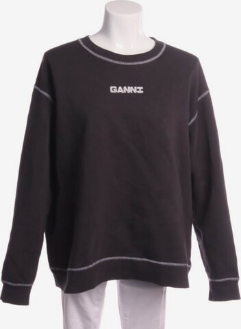 GANNI Sweatshirt & Zip-Up Hoodie in XL in Grey: front