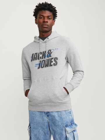 JACK & JONESSweater majica 'Black' - siva boja: prednji dio