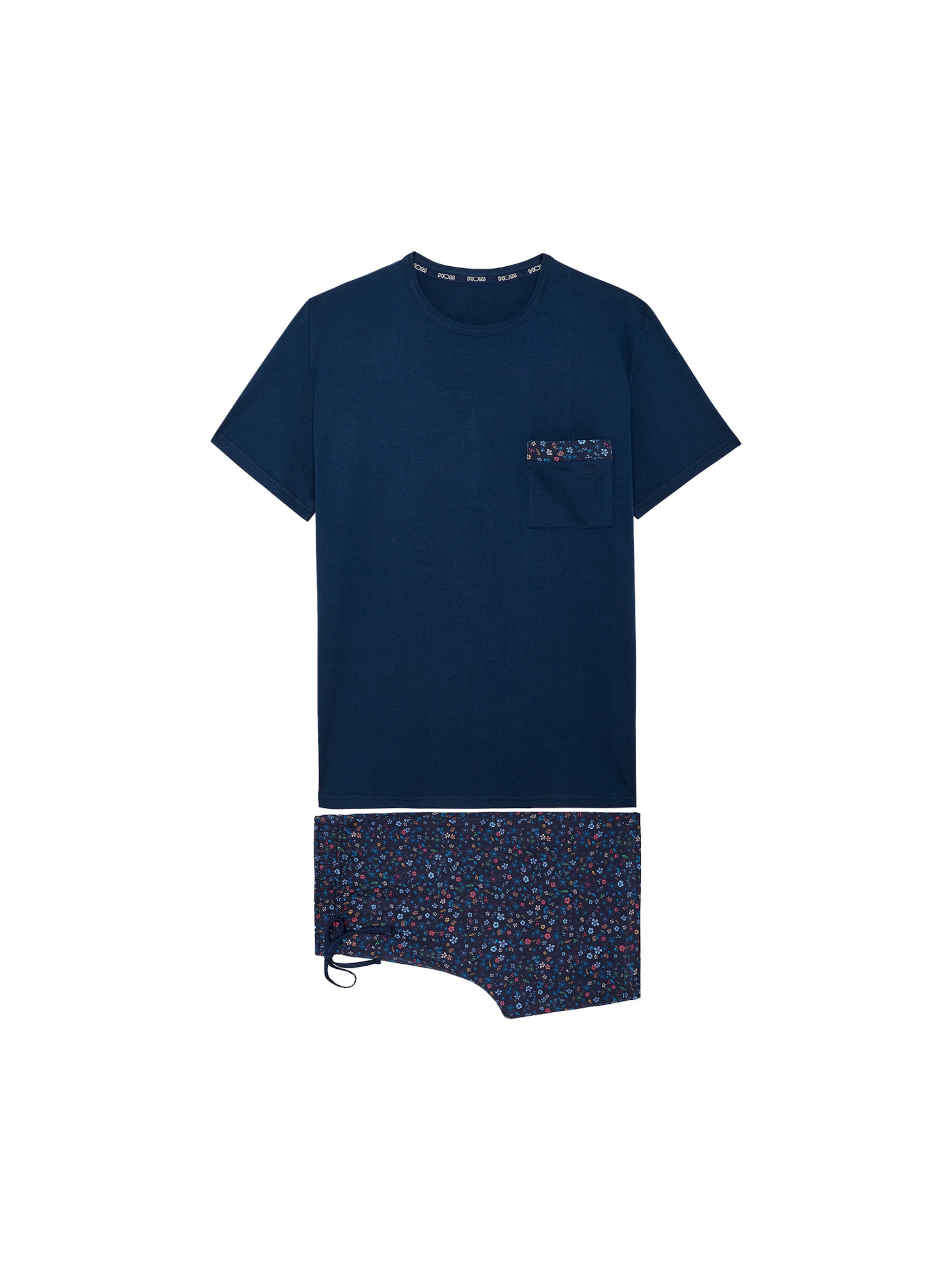 HOM Pajama short ' Broceliande Short Sleepwear ' in Blue: front