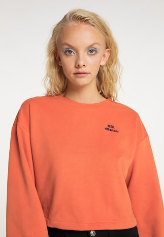 Sweat-shirt myMo ROCKS en orange