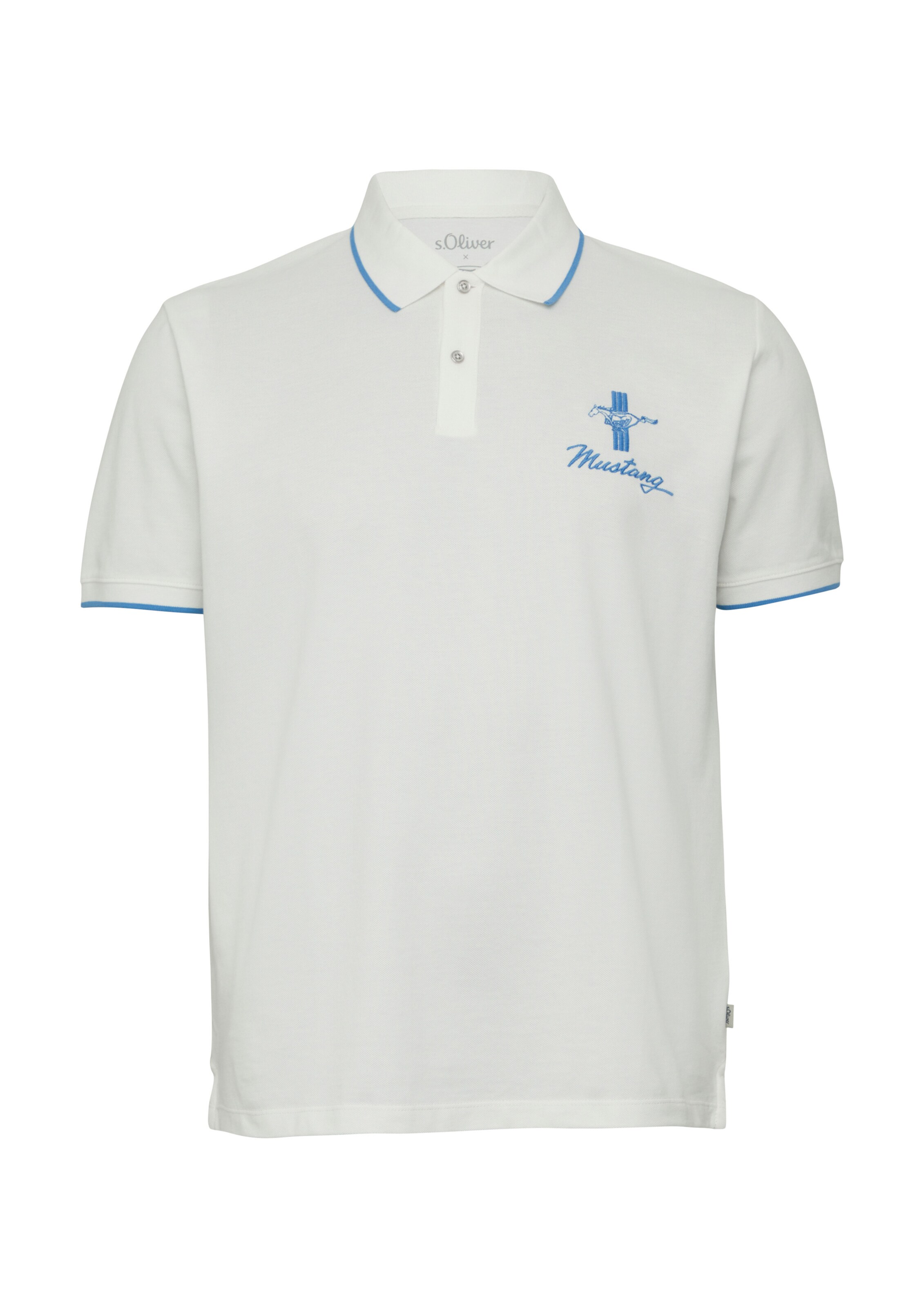 s.Oliver Men Big Sizes Poloshirt in Weiß: Vorderseite