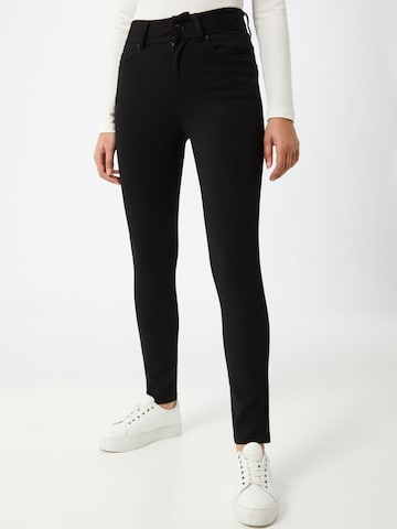 Skinny Pantaloni de la DKNY pe negru: față