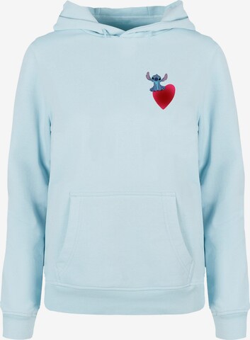 ABSOLUTE CULT Sweatshirt 'Lilo And Stitch - Sitting On Heart' in Blue: front