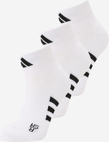 ADIDAS PERFORMANCE - Calcetines deportivos 'Performance Cushioned -cut 3 Pairs' en blanco: frente