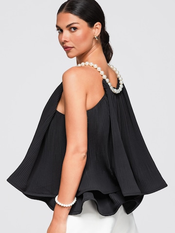 Ombre Blouse in Zwart