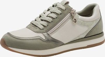 Baskets basses Tamaris en vert : devant