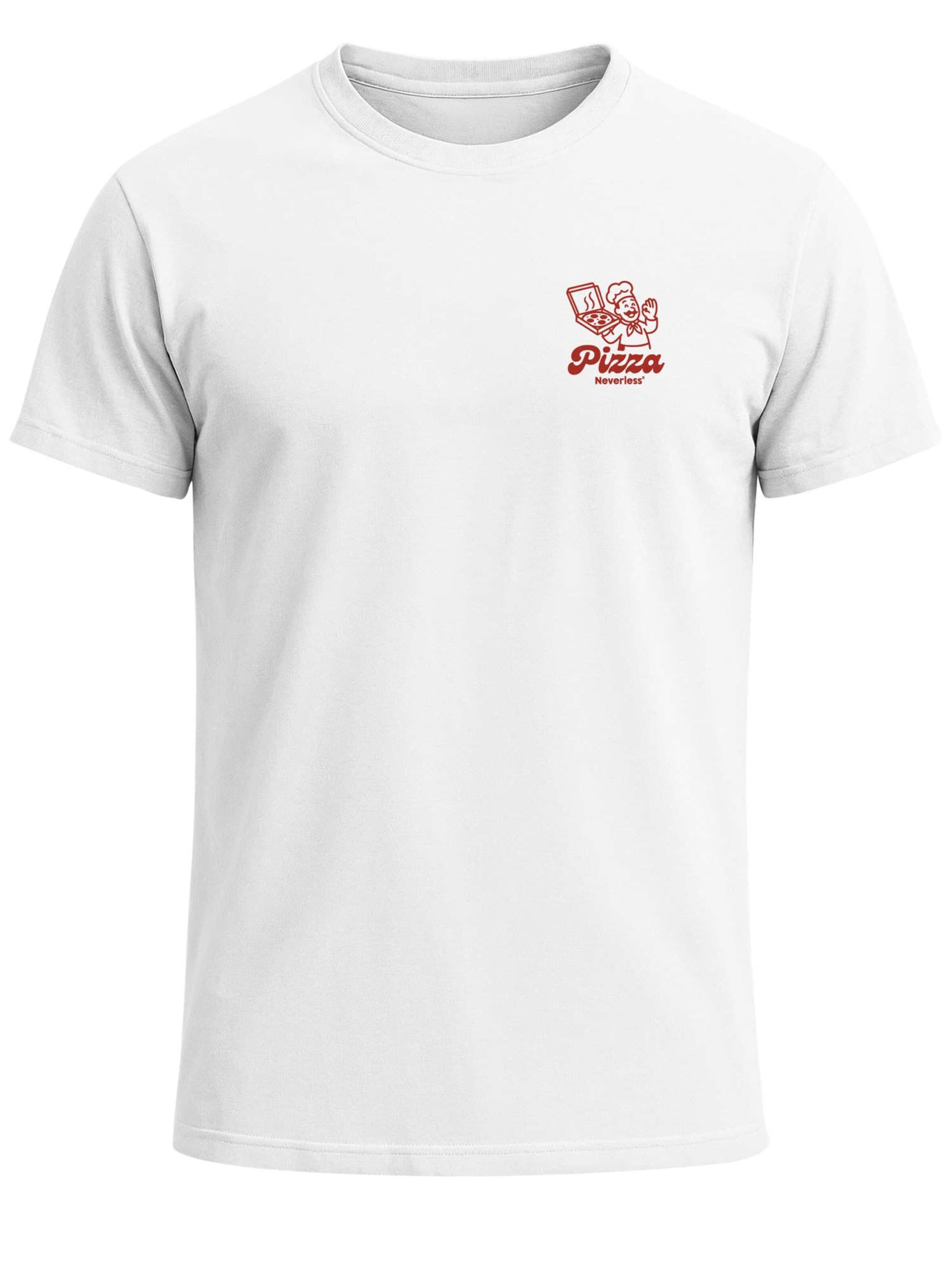 Neverless Shirt 'Pizza Lovers Club' in White: front
