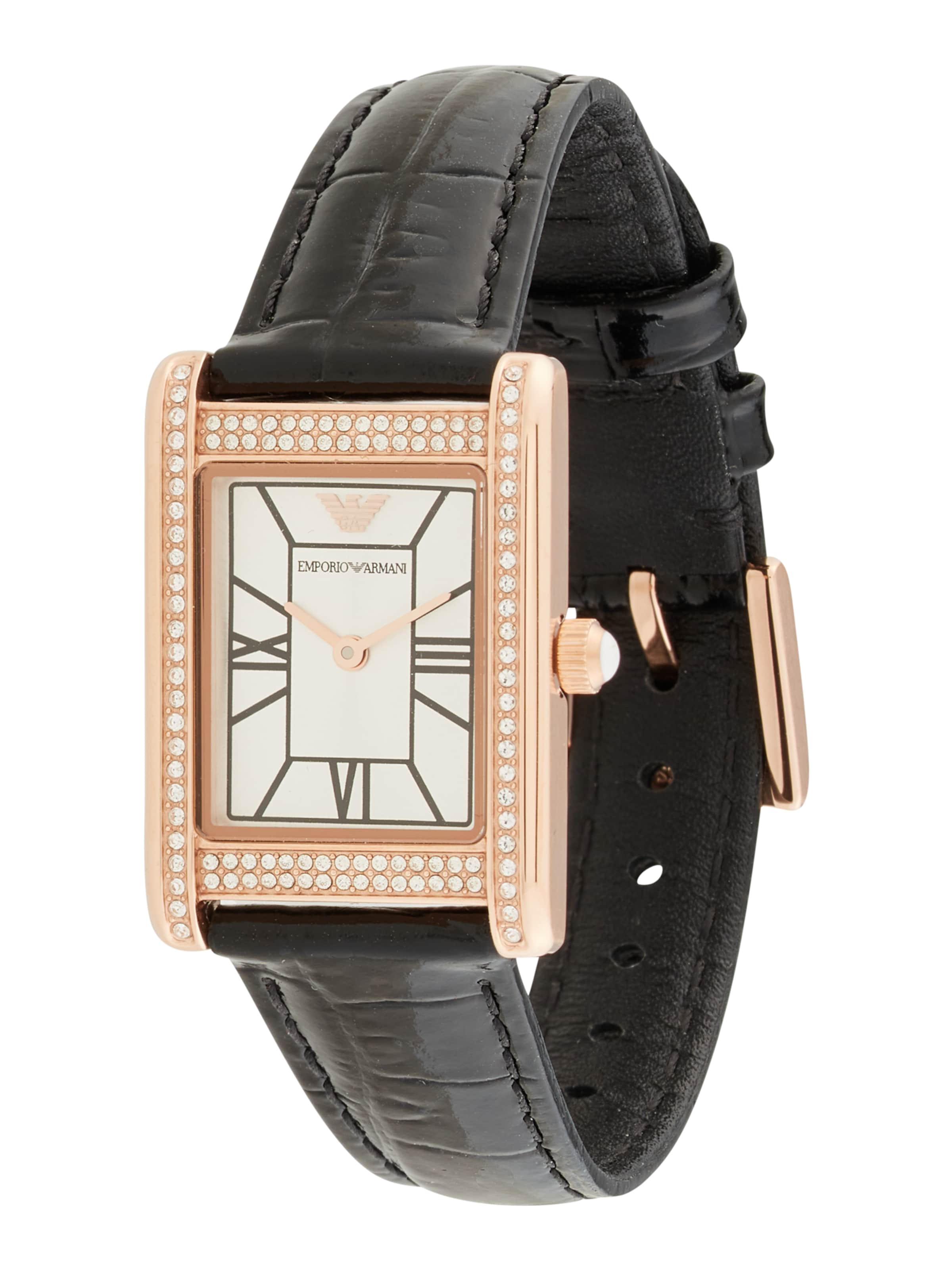 Emporio Armani Analog klocka i svart: framsida