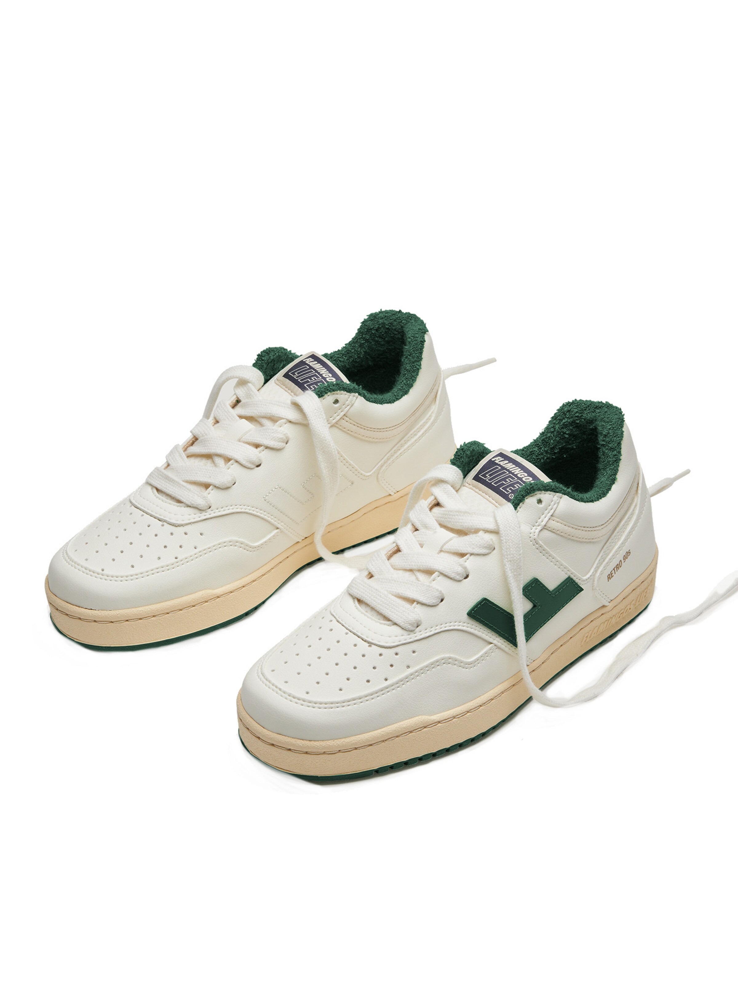 Baskets basses 'Retro 90 ' Flamingos Life en blanc