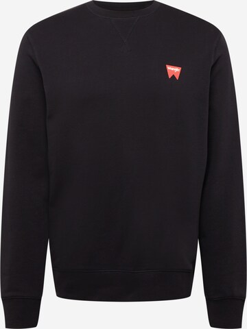 WRANGLER Sweatshirt 'Sign off' in Schwarz: predná strana