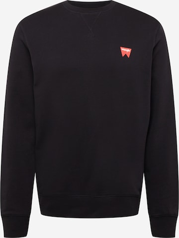 WRANGLER Sweatshirt 'Sign off' in Black: front