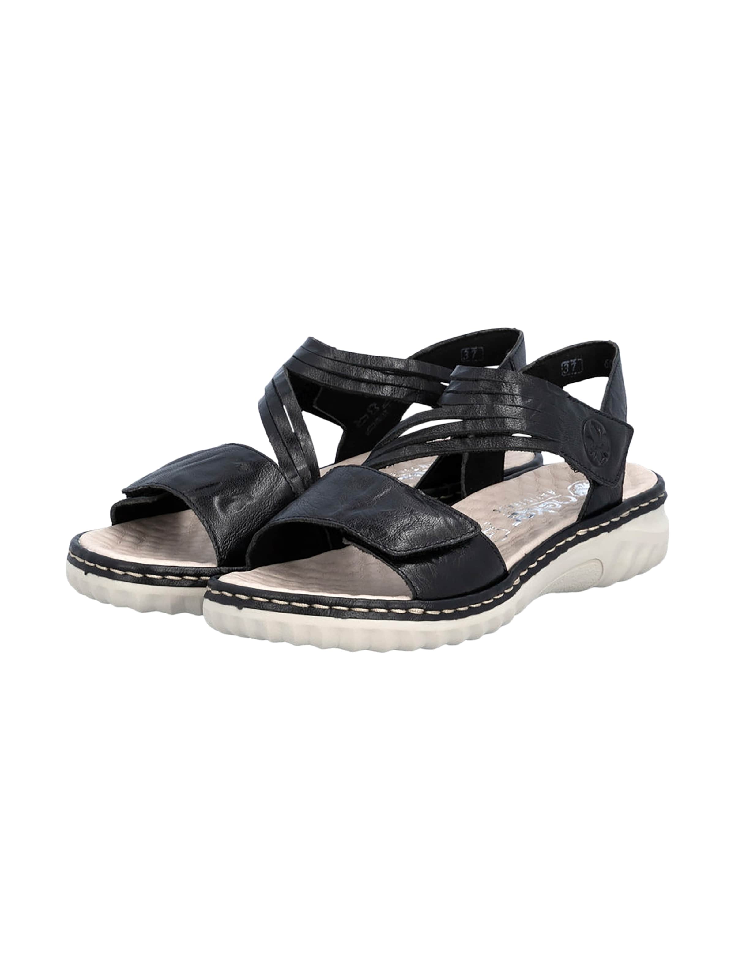 Rieker Sandaal 'Ledersandalen' in Zwart