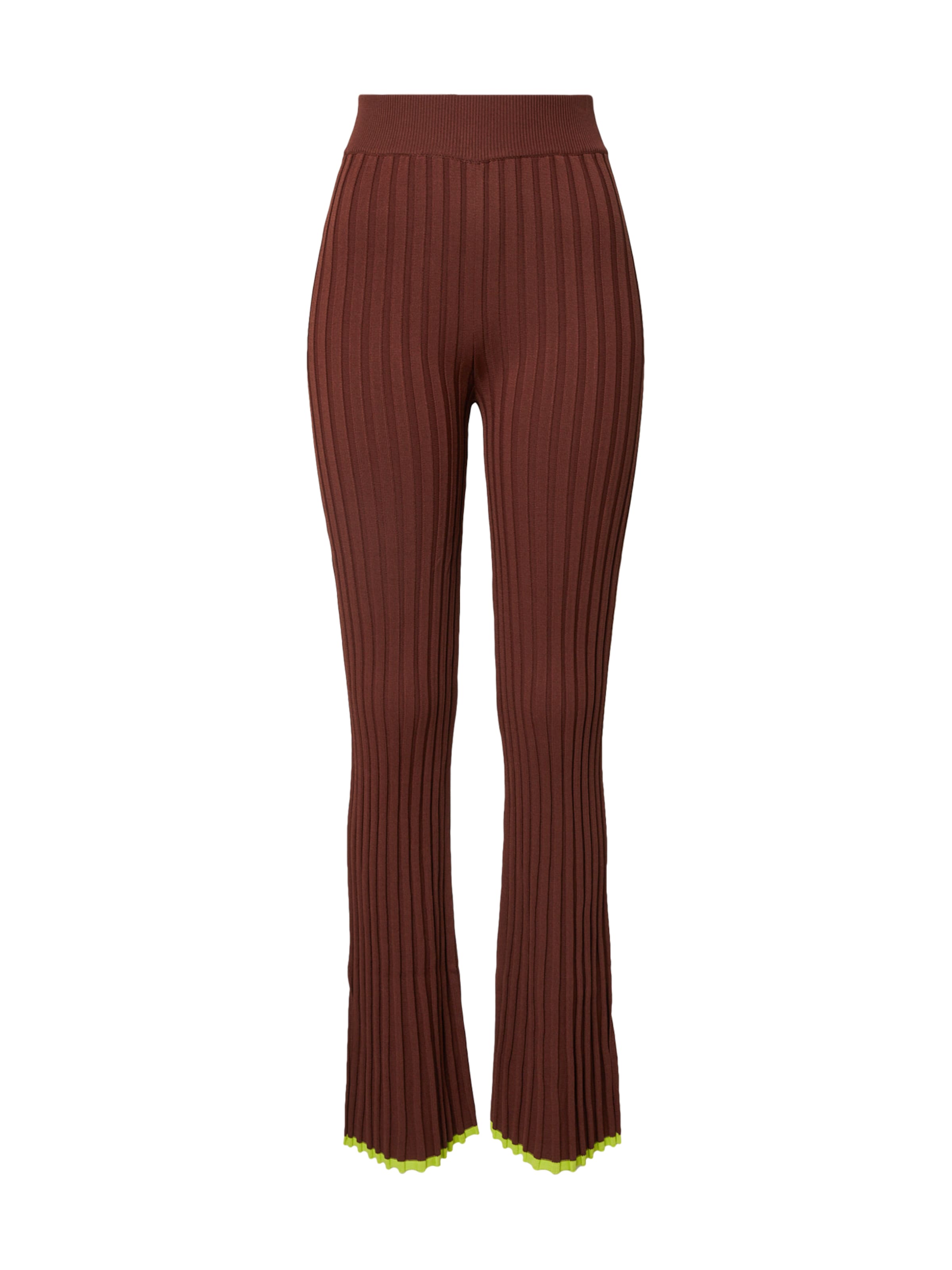 The Wolf Gang Zvonový Kalhoty – hnědá: přední strana