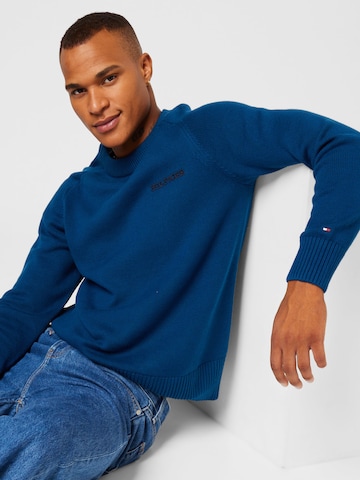 TOMMY HILFIGER Pullover in Blau