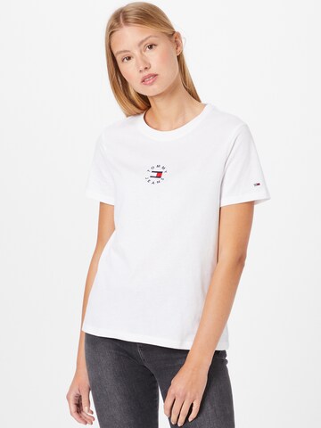 T-shirt Tommy Jeans en blanc : devant