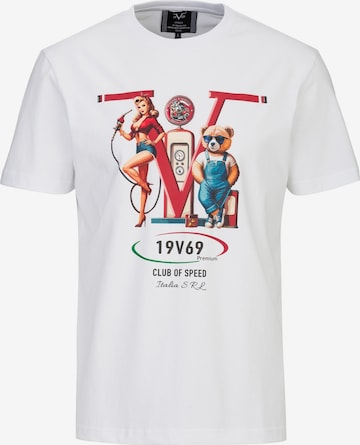 19V69 ITALIA - Camiseta 'Rafael Racing' en blanco: frente