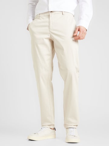 Bruun & Stengade Regular Chino Pants 'Olav' in Beige: front