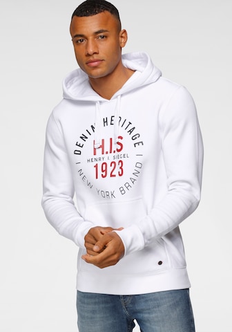 H.I.S Sweatshirt in White: front