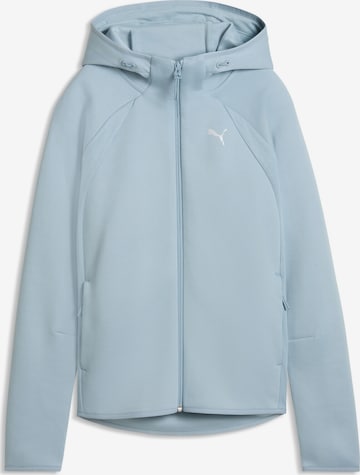 PUMA Sportsweatjacke 'EvoStripe' in Blau: Vorderseite