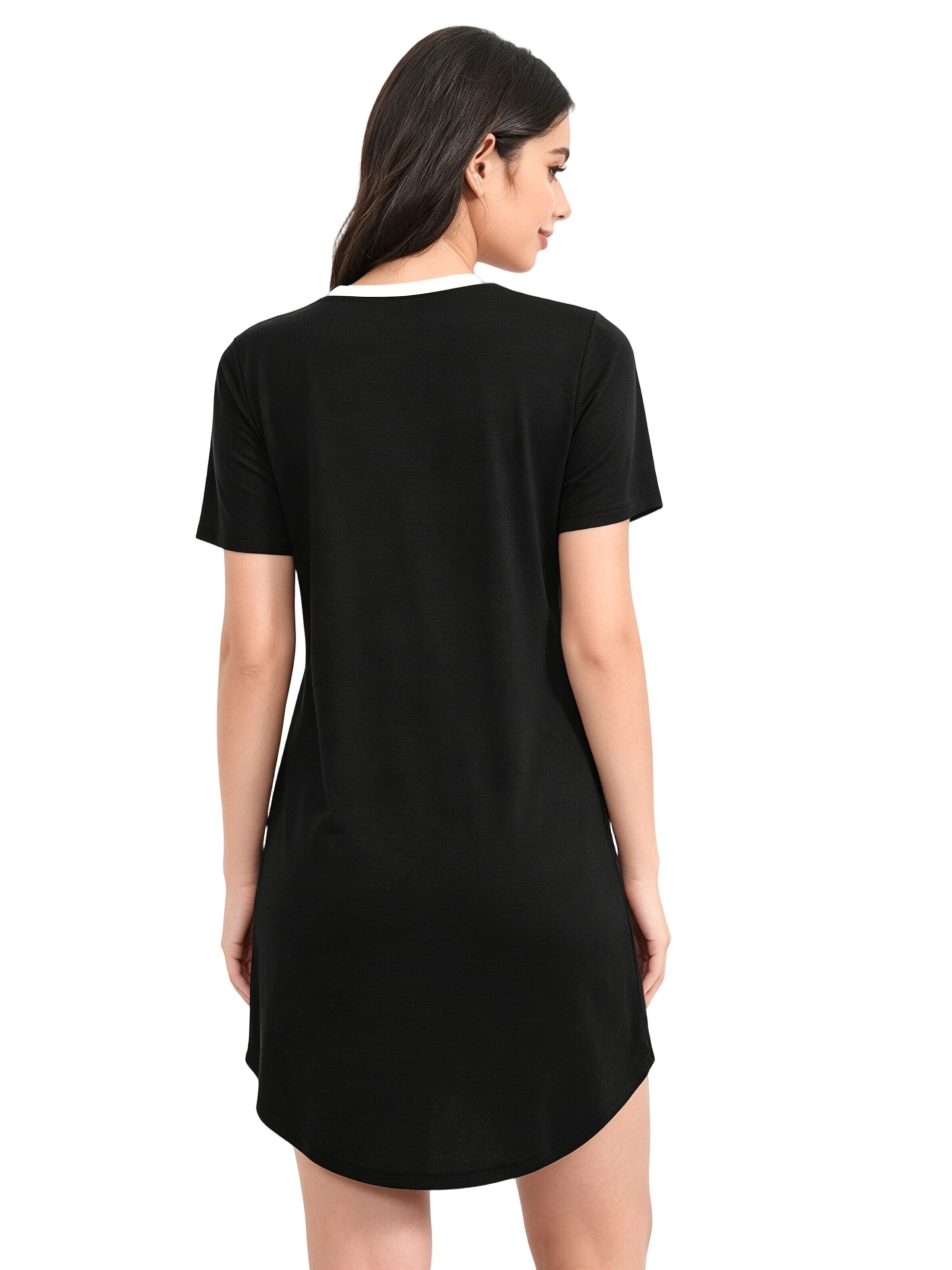 Yesfashion Koszula nocna w kolorze czarny