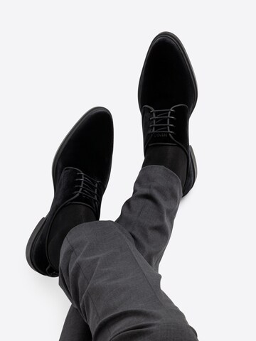Chaussettes 'Chaussettes homme en coton égyptien gazé (lot de 6)' GYRAFF en noir