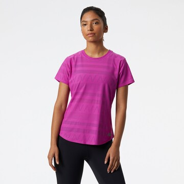 new balance Funktionsshirt 'Q Speed Jacquard Short Sleeve'. in Pink: predná strana