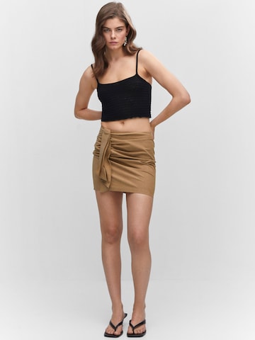 MANGO Skirt 'RUSTIC' in Brown