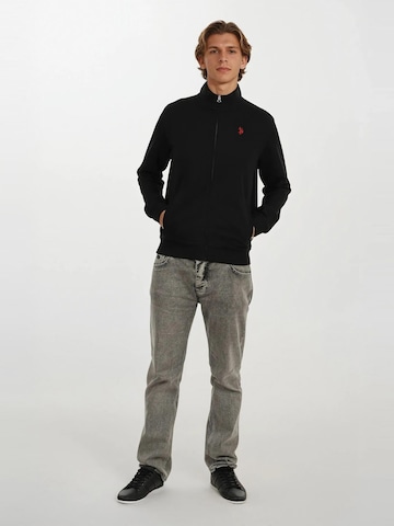 U.S. POLO ASSN. Sweat jacket in Black