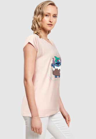 ABSOLUTE CULT T-Shirt 'Lilo And Stitch - Pudding Holly' in Pink