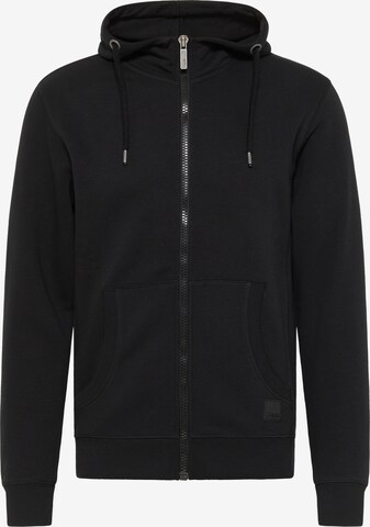 MO Zip-Up Hoodie in Black: front