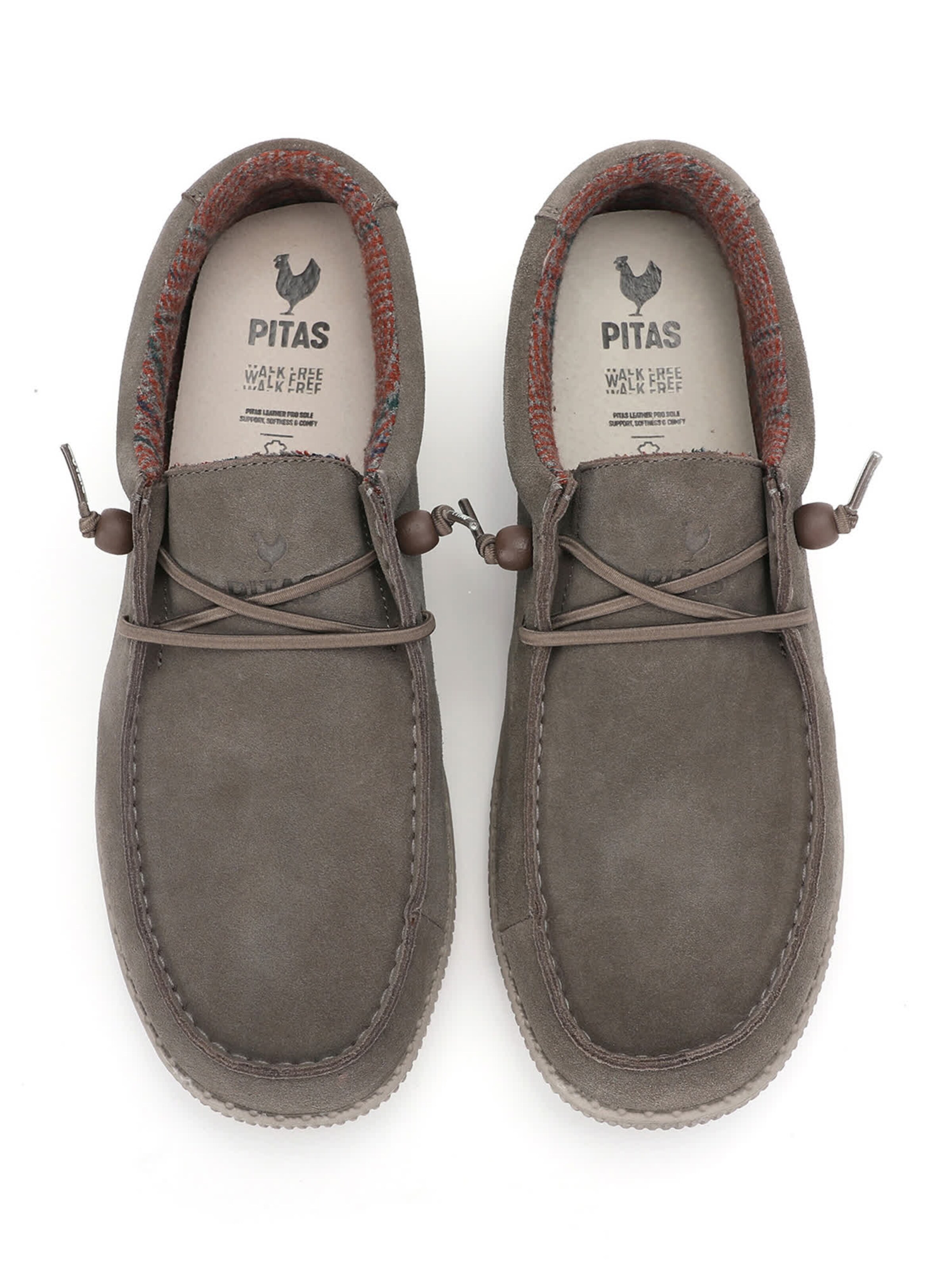 Walk In Pitas Moccasin 'Wallabi' in Grey: top