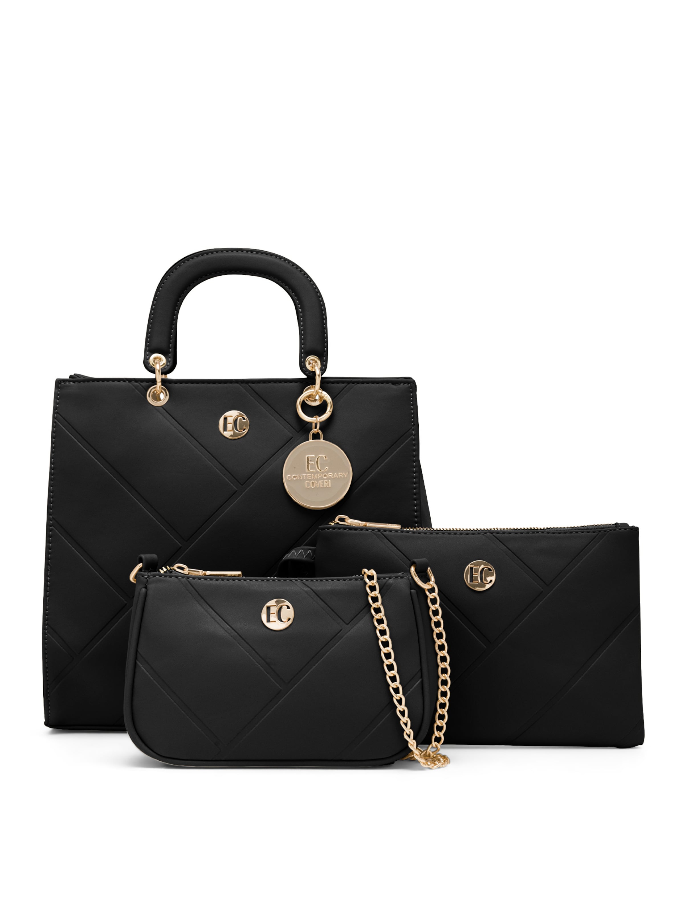 Enrico Coveri Handtas 'Rychelle' in Zwart: voorkant