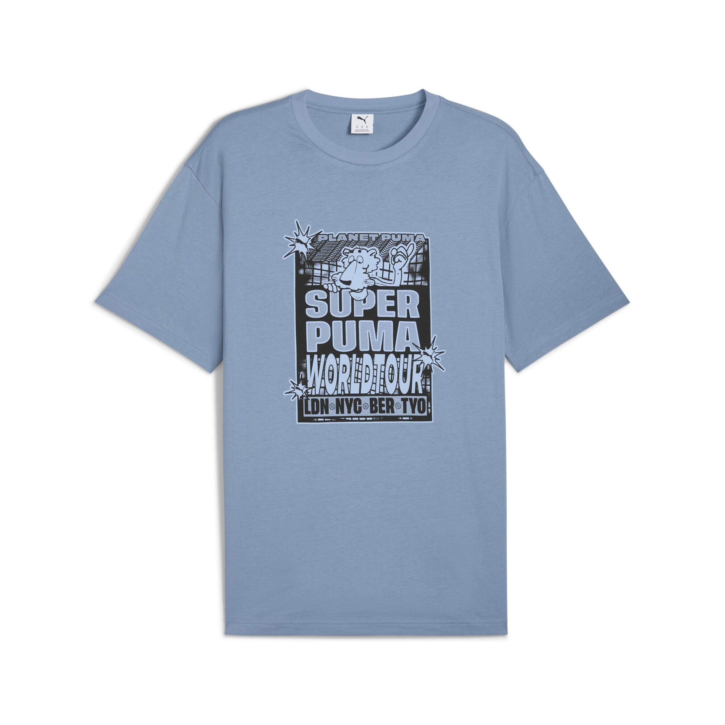 T-Shirt PUMA en bleu : devant