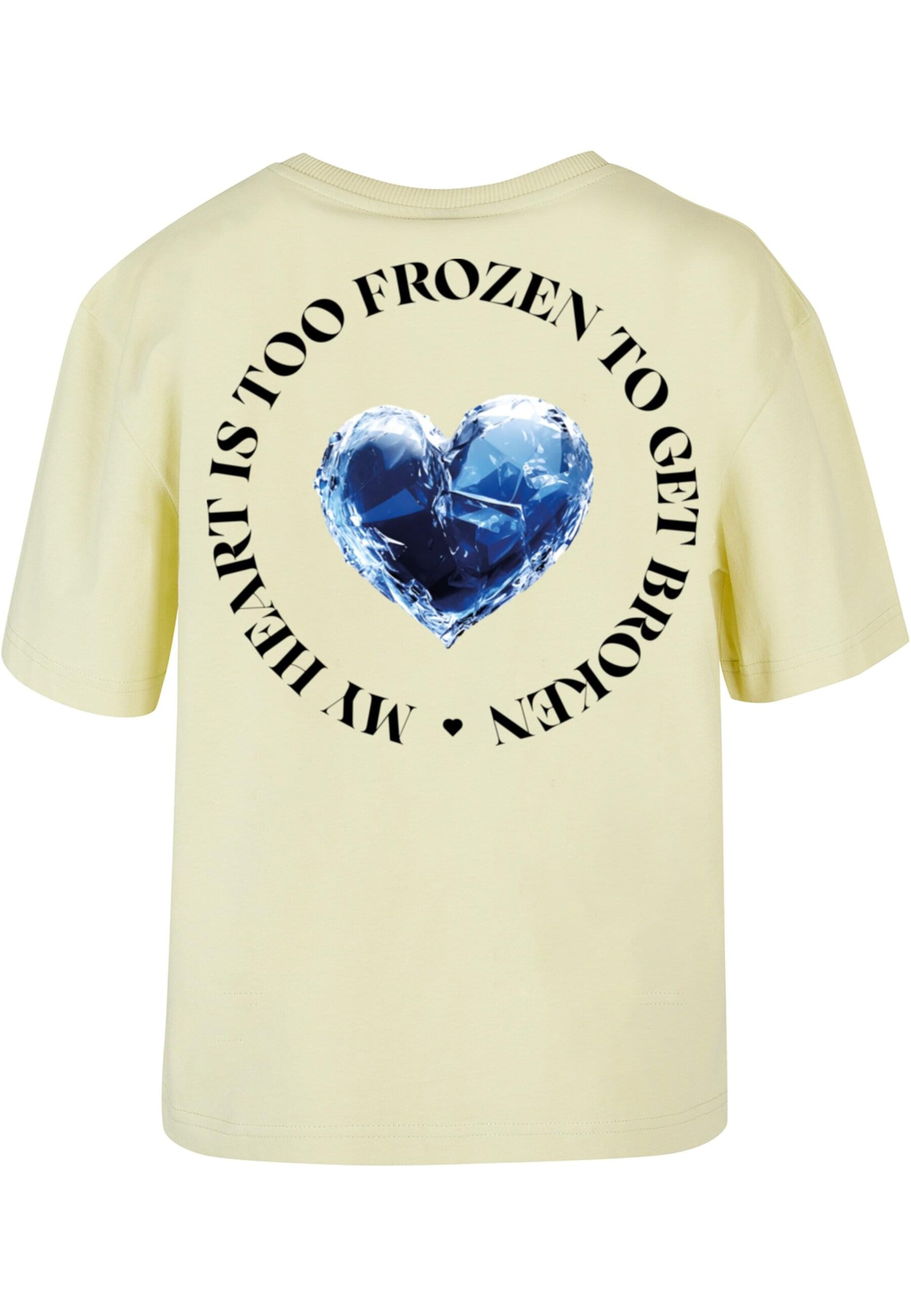 T-shirt 'Too Frozen' Miss Tee en jaune