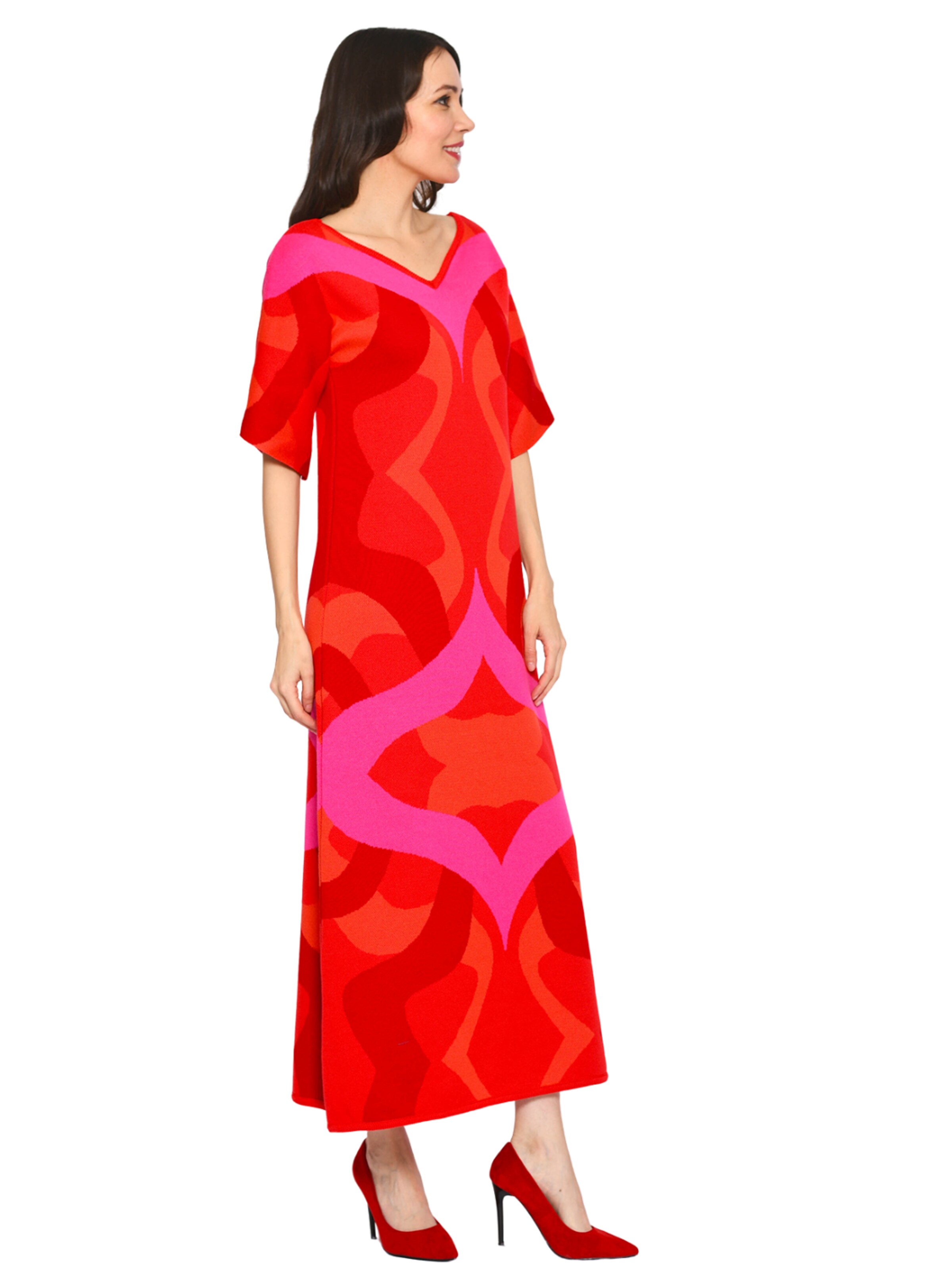 Csillag Zsuzsi - Vestido de punto 'Dreamgate - Tulip' en rojo