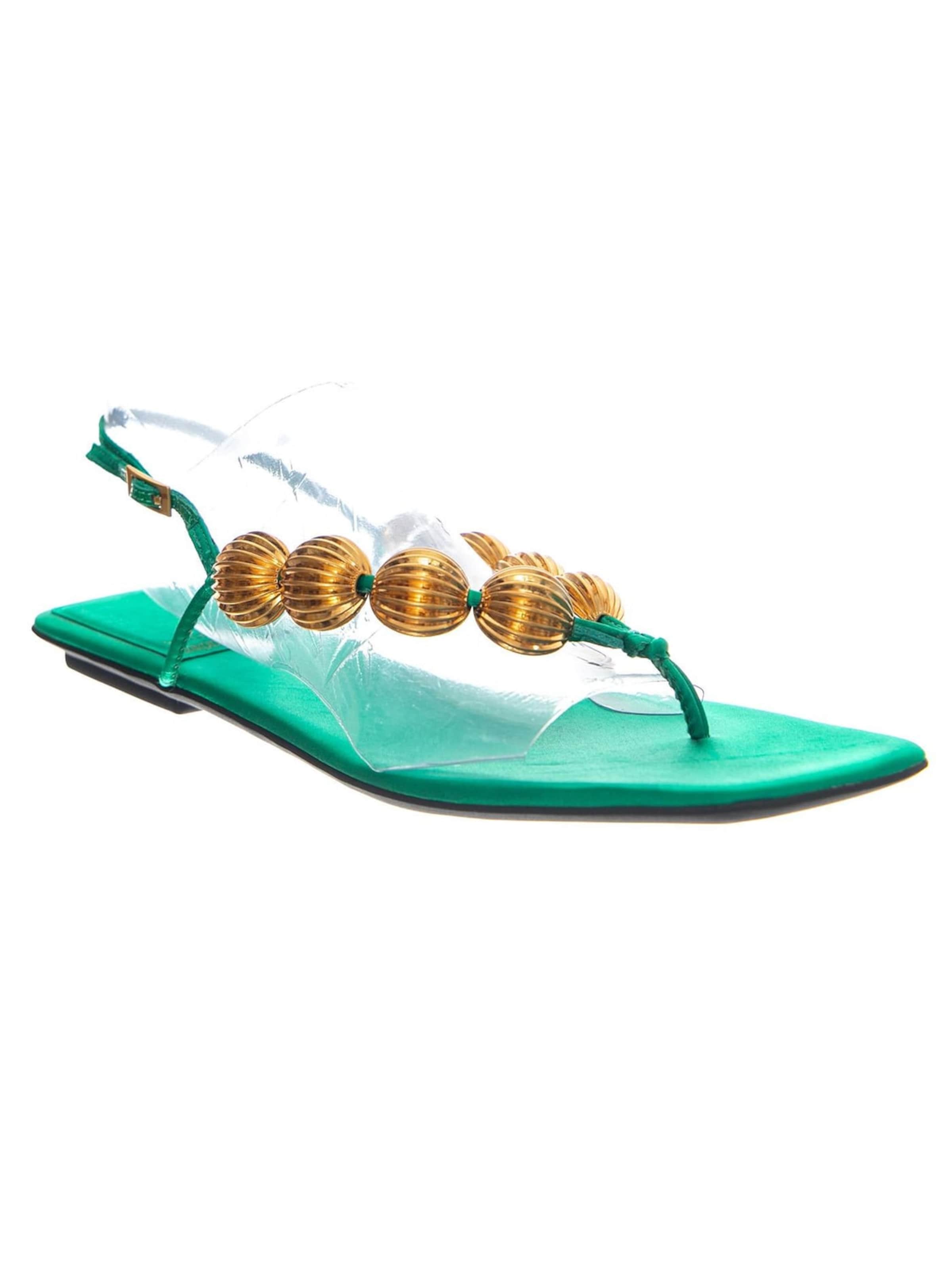 Sandalo 'YUCATAN GREEN SATIN GOLD' di Jeffrey Campbell in verde