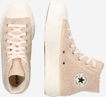 CONVERSE Magas szárú sportcipők 'Chuck Taylor All Star' - bézs