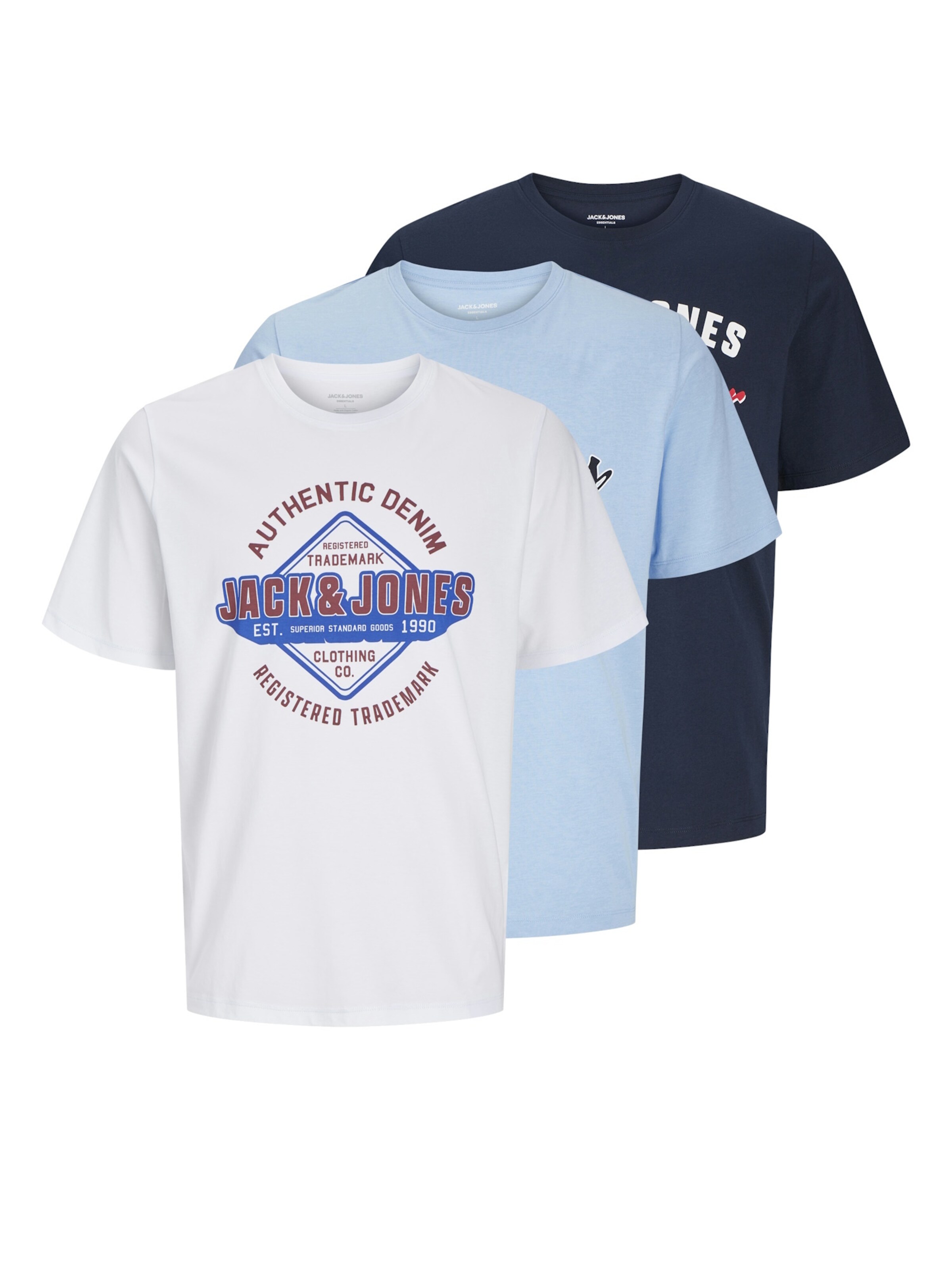 Maglietta JACK & JONES di colore blu / nero / bianco, Visualizzazione prodotti